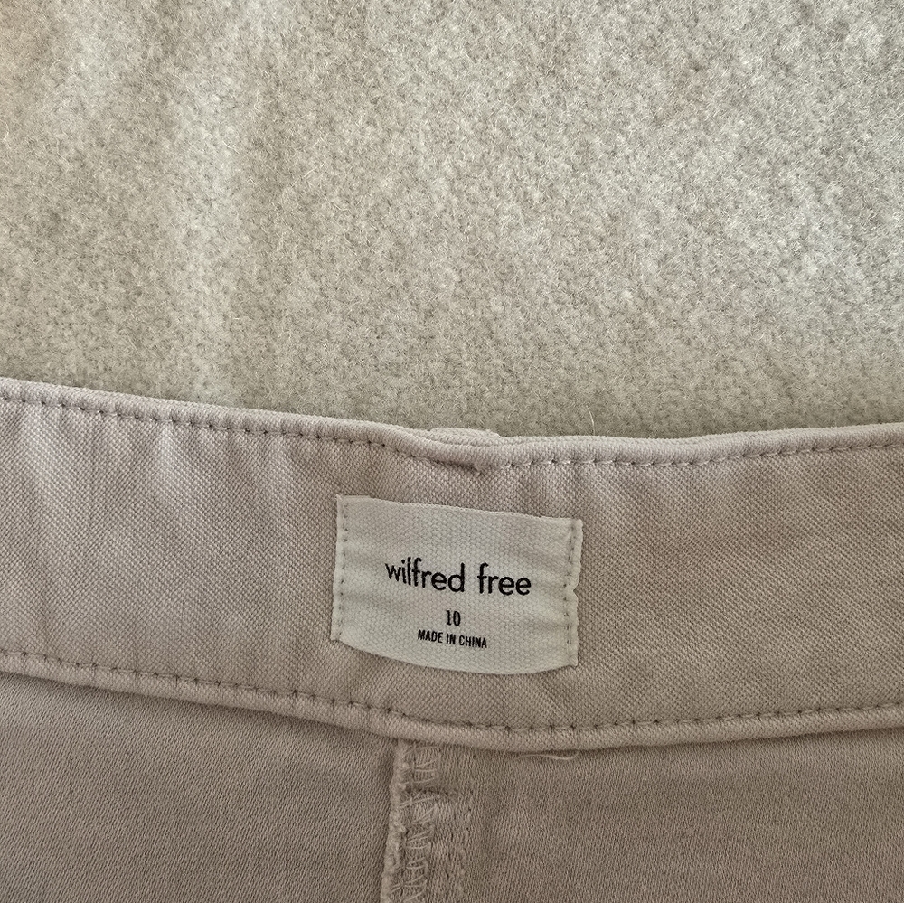 Aritzia Wilfred Cream Utility Patch Pocket Relaxed Pants 10 - Picture 7 of 10